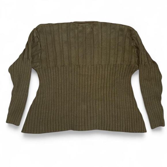 fairy boho whimsygoth patchwork vintage green sweater sz ML - Picture 3 of 5